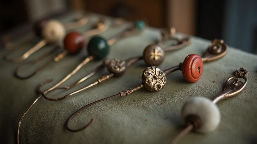Collection of vintage button hooks