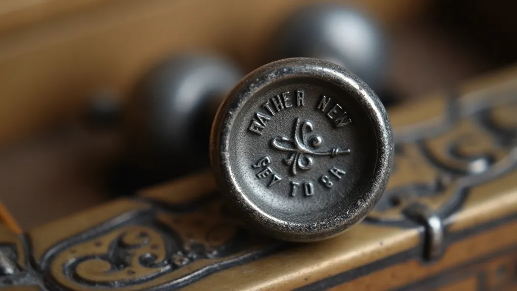 Detail of a Victorian button hook hallmark