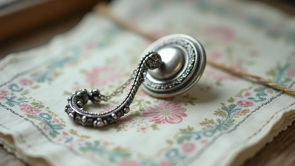 Antique silver button hook