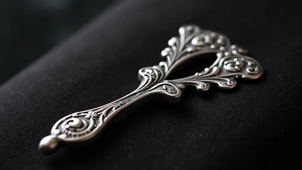 Art Nouveau silver button hook